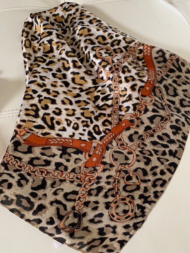 Image of Leopard Silk Scarf 