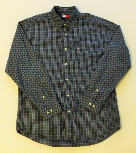 Image of Vintage Tommy Hilfiger Mens Button Up Shirt Sz L 