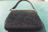 Beaded black purse