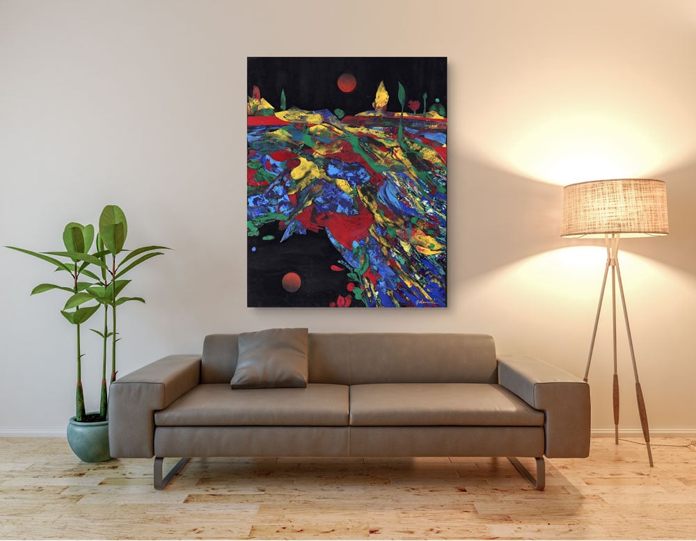 Image of "Moon Reflection" Canvas Print