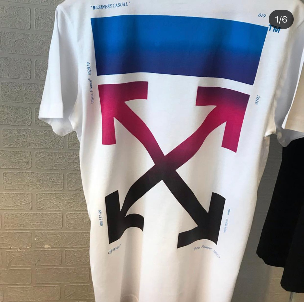 Off white business casual tee clearance