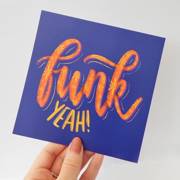 Image of Funk Yeah! – Hand Lettered Print (6" x 6")