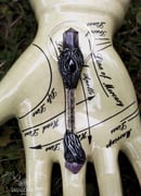 Image 1 of Fluorite & Amethyst Crystal Wand Necklace