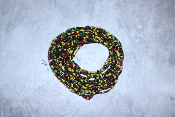 Image of Elastic Rasta Inspired Mini Waist Bead 