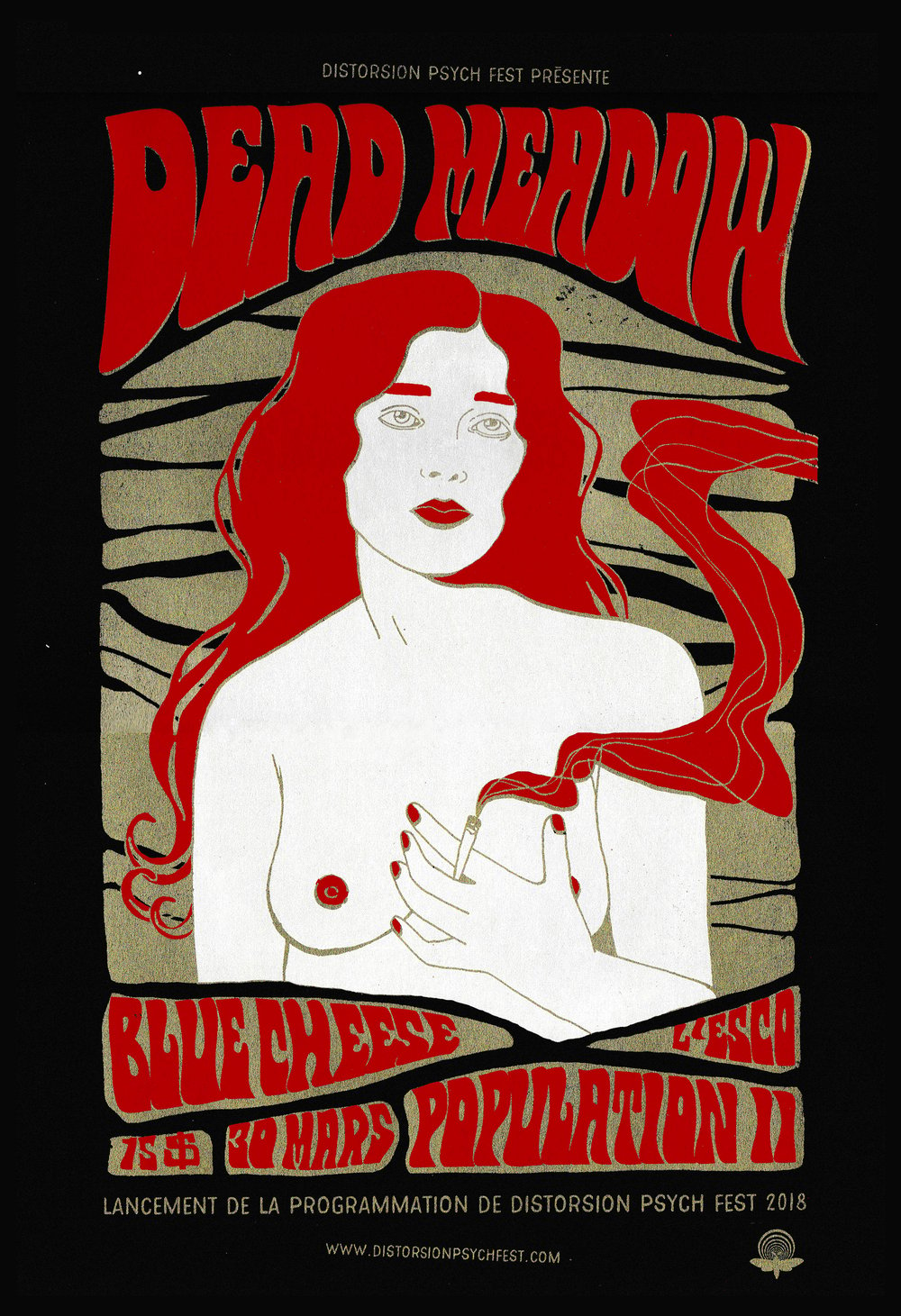 Image of Dead Meadow gig poster - screen printing