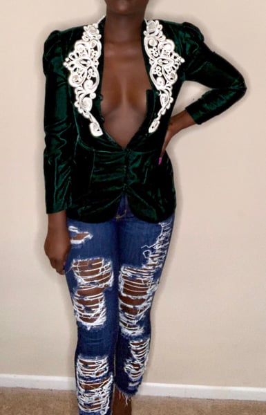 Image of Velvet & Lace Top