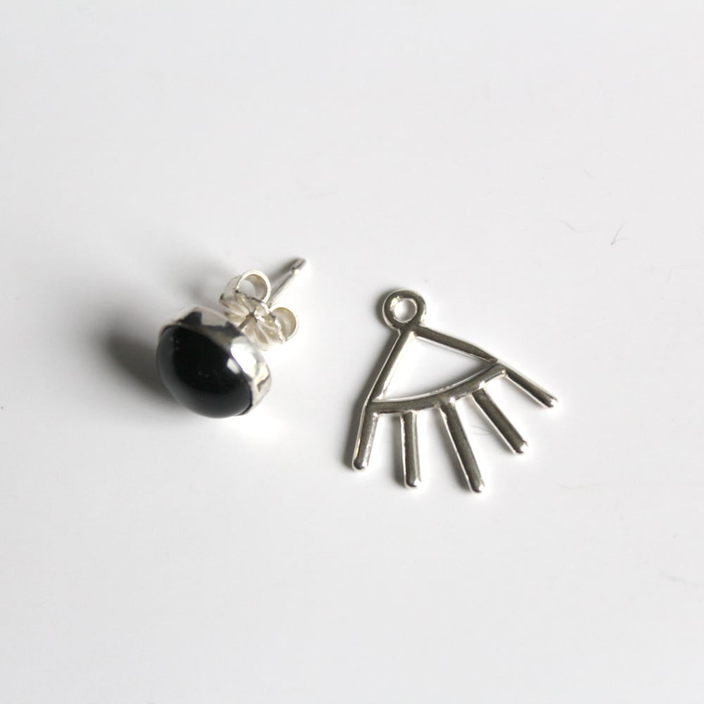 Black Onyx Sterling Silver Earrings w/Jackets