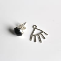 Image 2 of Black Onyx Sterling Silver Earrings w/Jackets