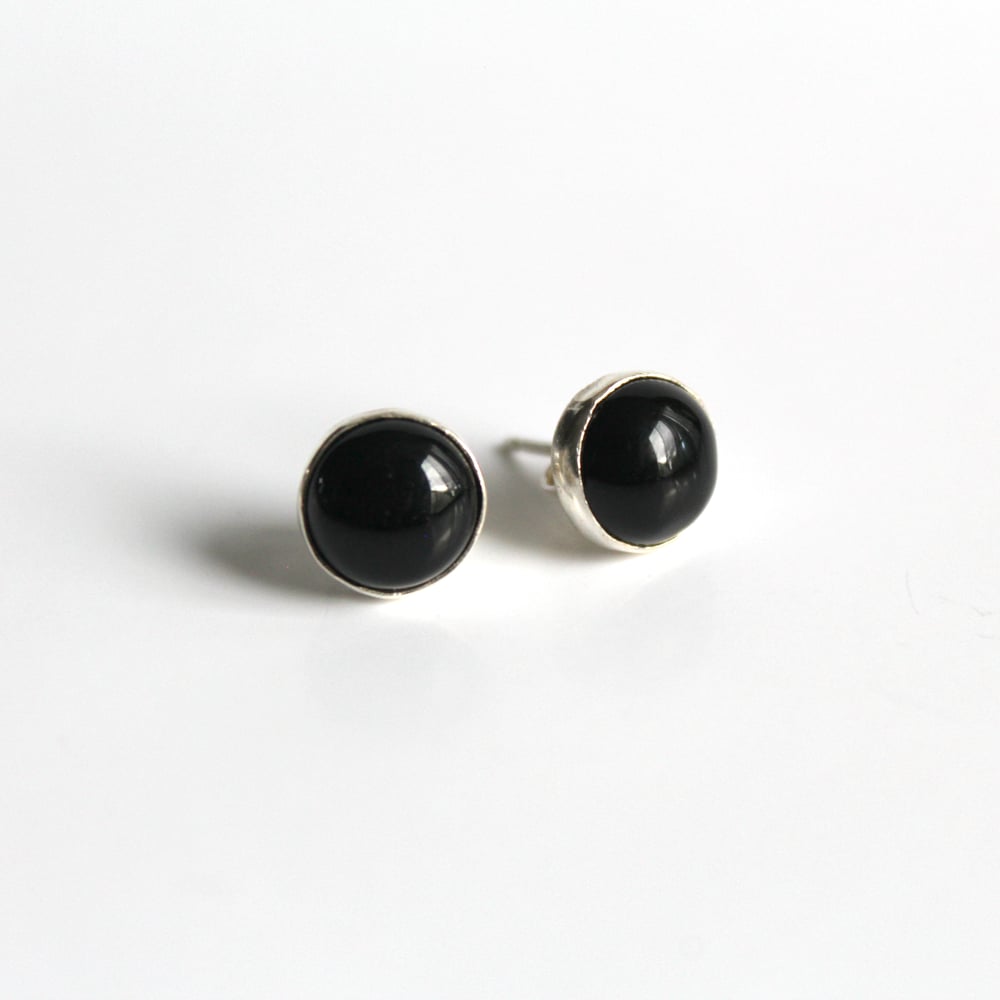 Black Onyx Sterling Silver Earrings