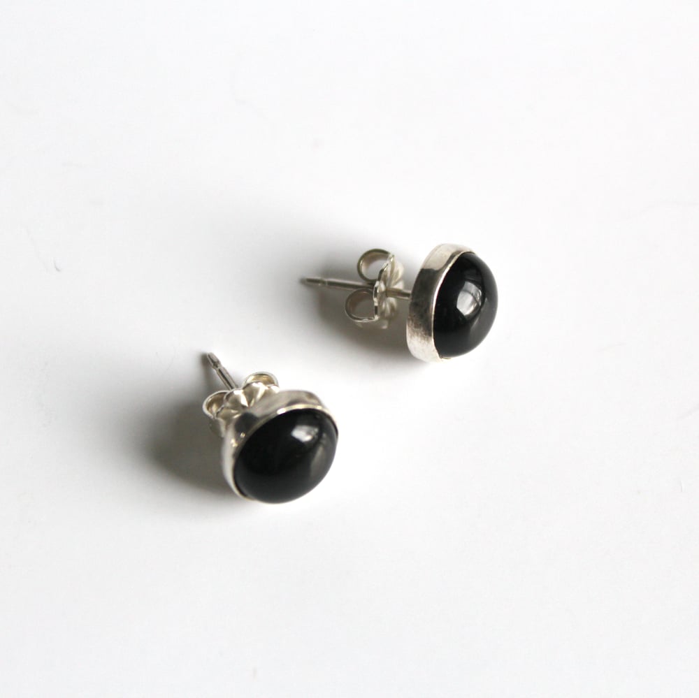 Black Onyx Sterling Silver Earrings