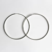 Image 1 of Large Sterling Silver Endless Hoop Earrings