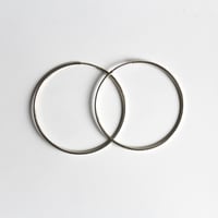 Image 1 of Medium Sterling Silver Endless Hoop Earrings