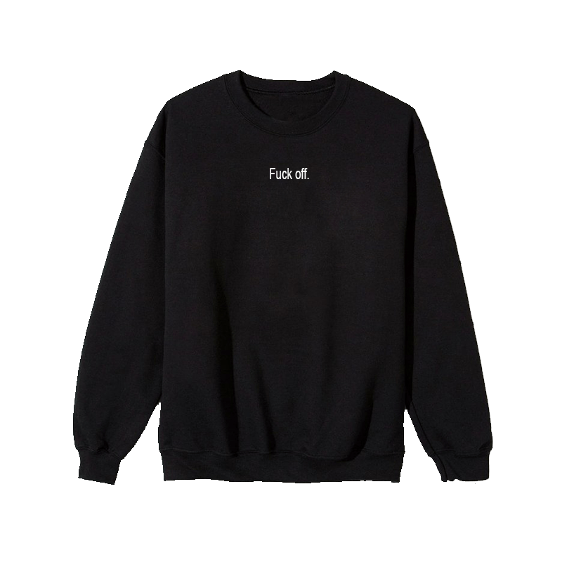 Image of FVCK OFF ''LOGO CREWNECK'' (BLACK)