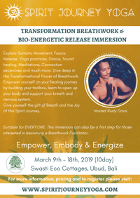   March 9-18: Transformation Breathwork and Bio-Energetic Release Immersion