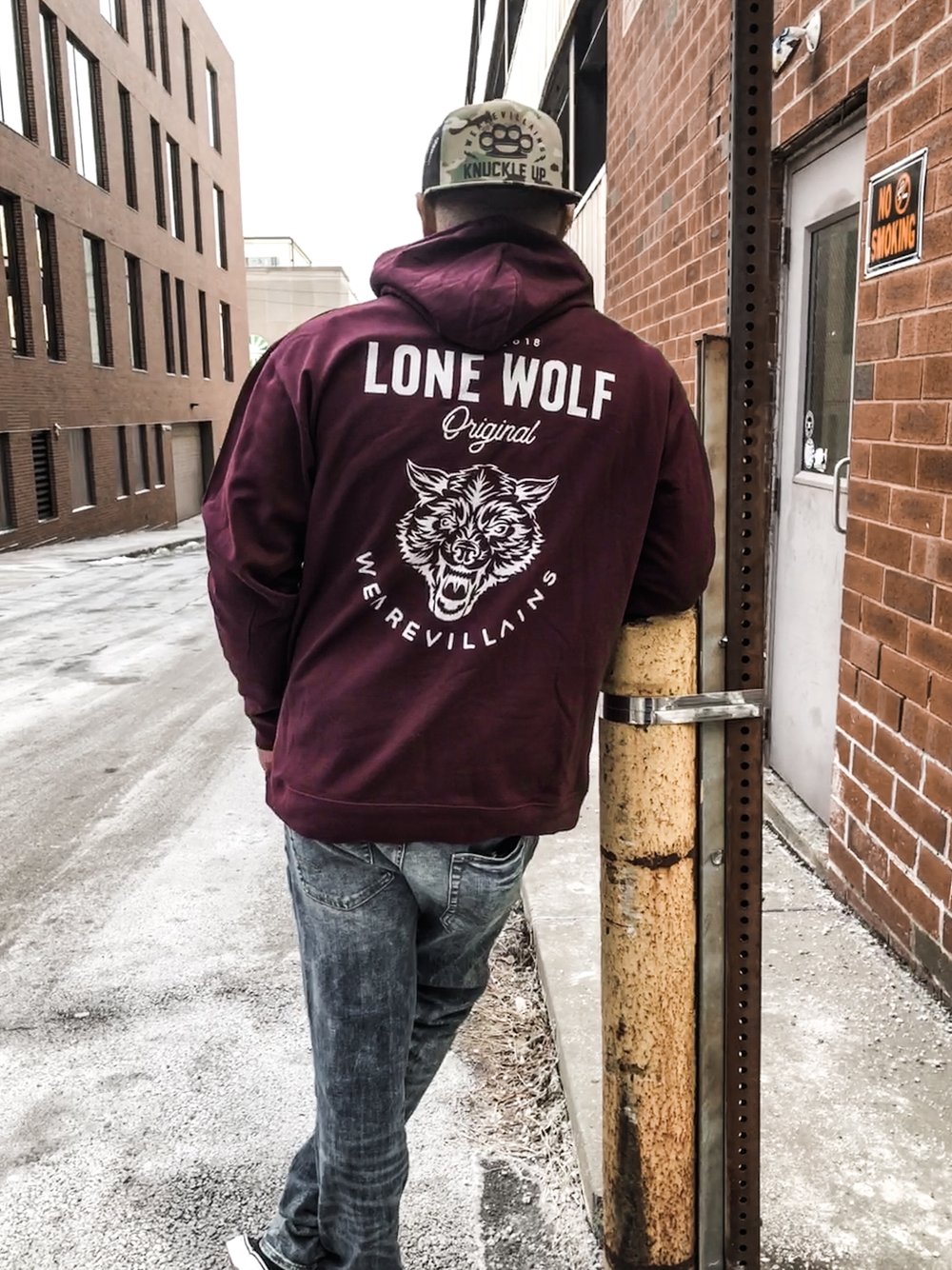Lone Wolf maroon WEAREVILLAINS 