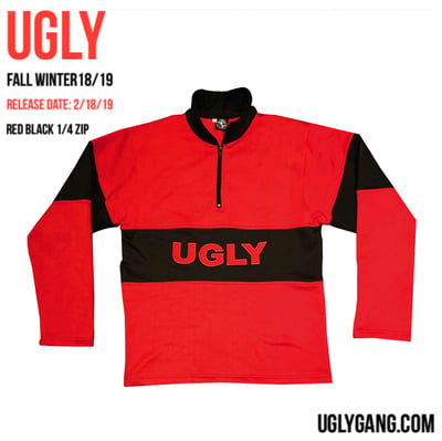 Image of RED & BLACK 1/4 ZIP JACKET