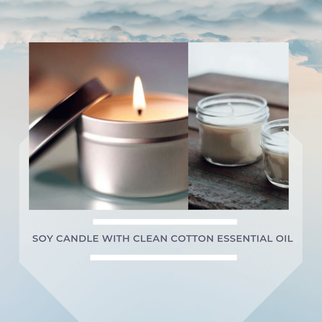 Image of Soy Candle with Clean Cotton Essential Oil 