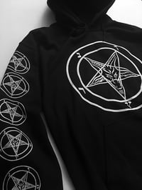 Image 3 of Pentagram - Hoodie with Baphomet back + with Sleeve prints