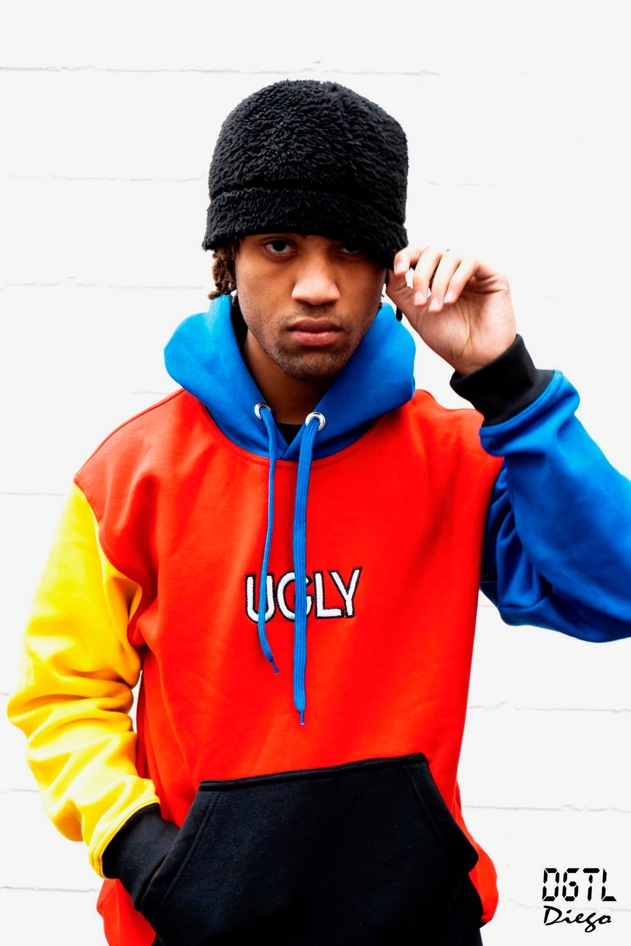 Image of RED YELLOW BLUE BLACK HOODIE