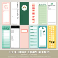Image 1 of 3x8 Delightful Journaling Cards (Digital)