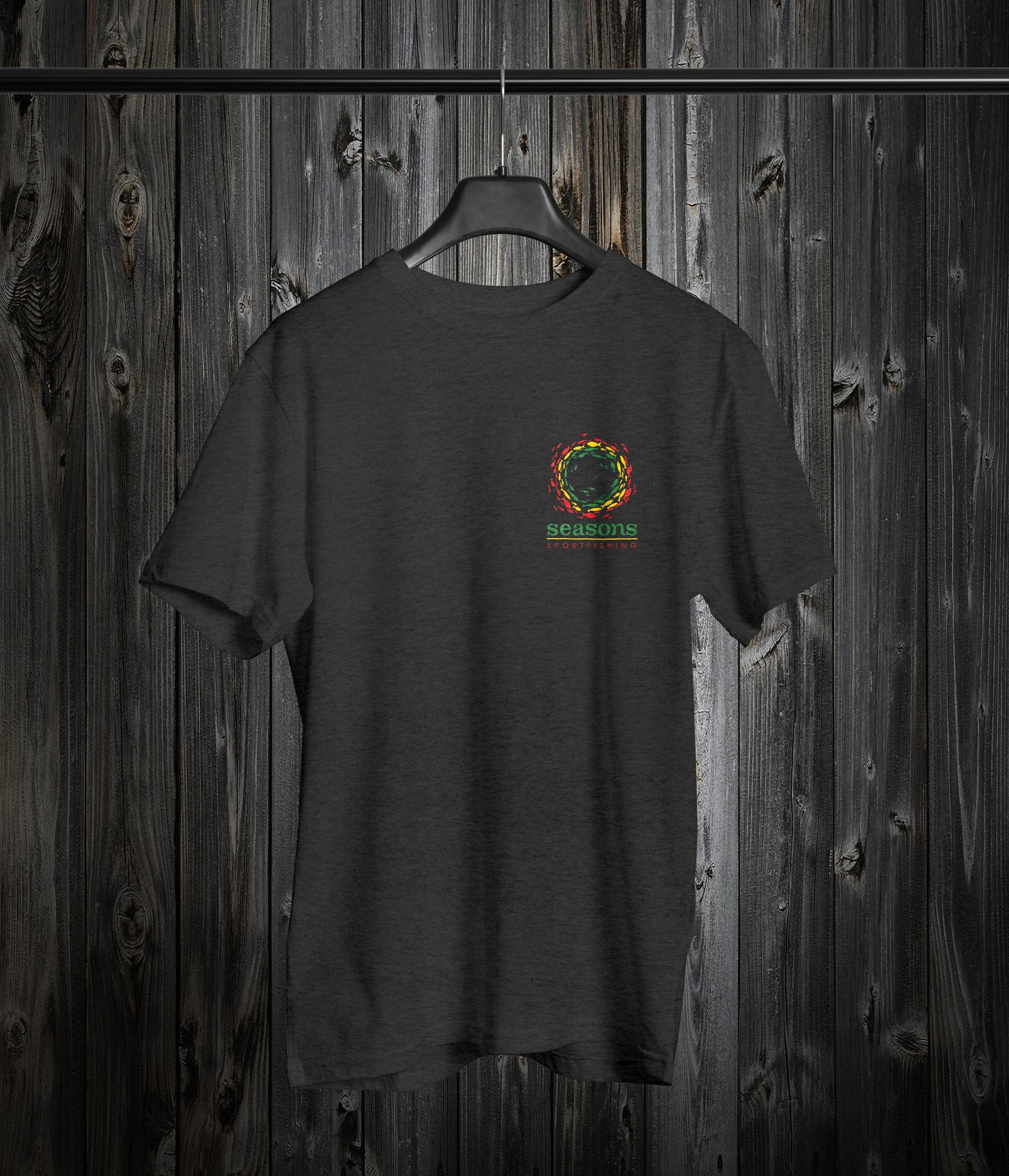 Image of SEASONS - ASH GRAY- RASTA SONAR SCHOOL (SMALL HIT ON FRONT & LARGE HIT ON BACK)