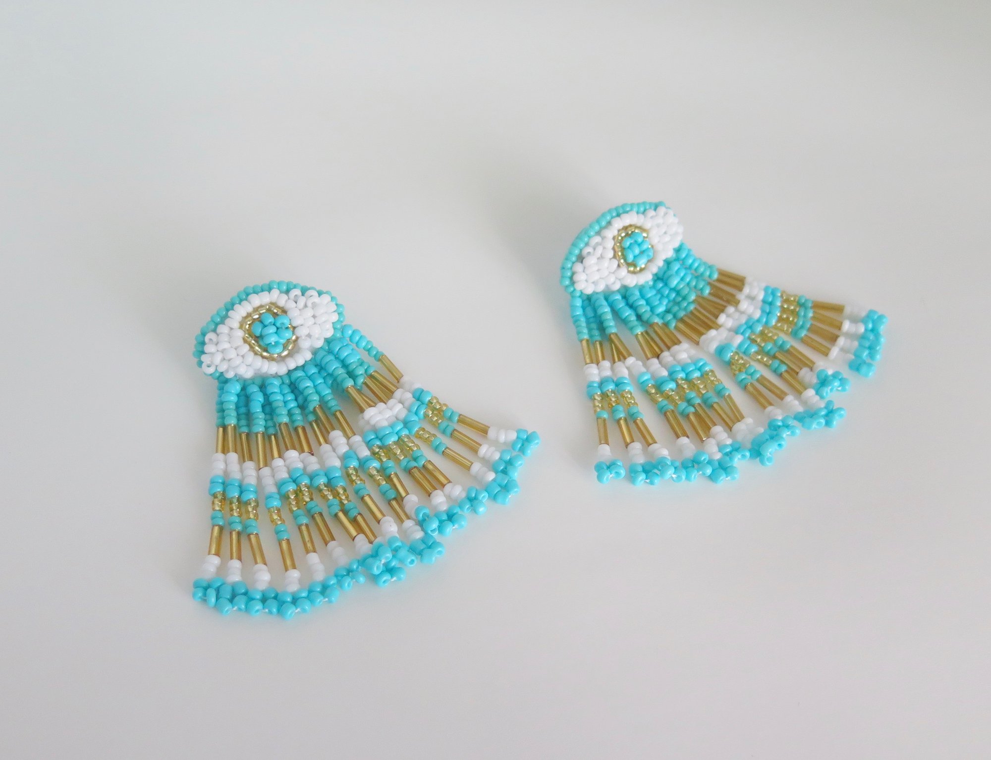 Image of Moroccan Eye Turquoise Earrings