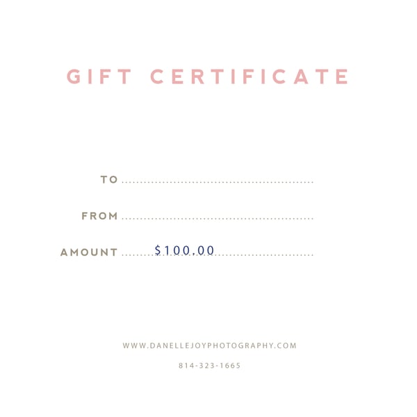 Image of Gift Certificate $100