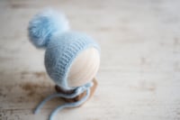 Image 1 of {ANGORA} Special Bonnet + Faux Fur Pom Pom