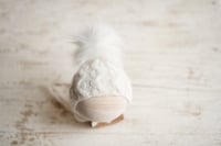 Image 2 of Cabled Pixie Pom Pom Bonnet