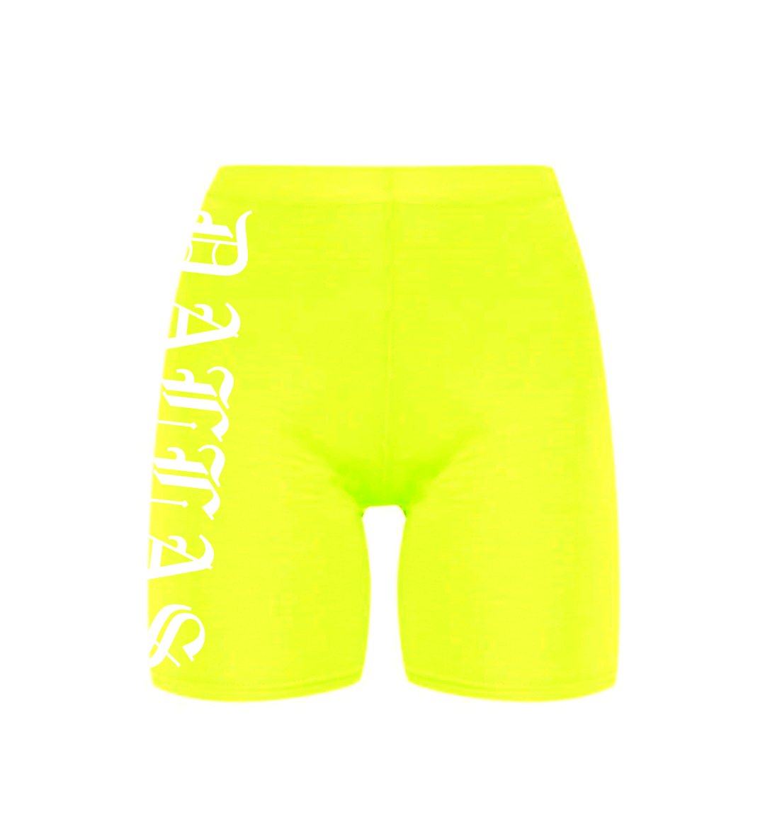 neon yellow bike shorts