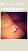 Small Initial Necklace on thin Chain 
