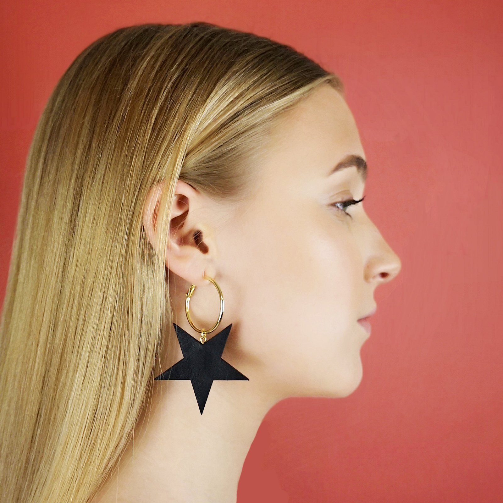 Star Huggie Hoop Earrings