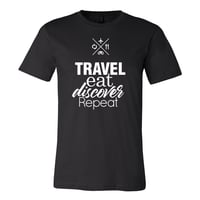 Image 3 of Travel Eat Discover Repeat logotype | T-shirt
