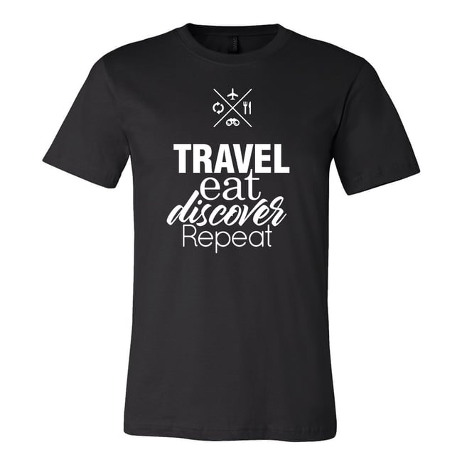 Travel Eat Discover Repeat logotype | T-shirt | Travel Eat Discover Repeat