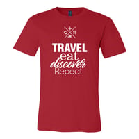 Image 4 of Travel Eat Discover Repeat logotype | T-shirt