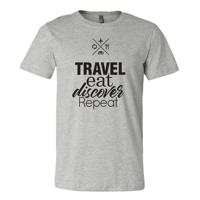 Travel Eat Discover Repeat logotype | T-shirt | Travel Eat Discover Repeat