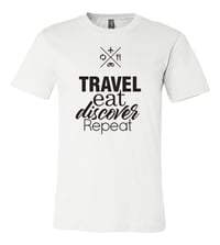 Image 5 of Travel Eat Discover Repeat logotype | T-shirt