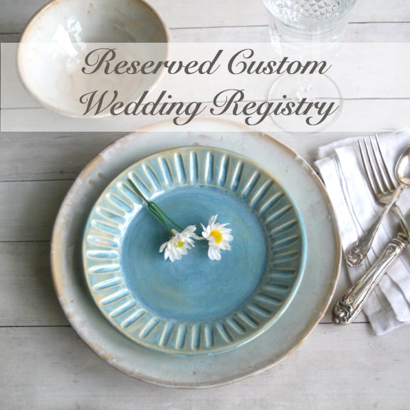 Image of Wedding Registry, Custom Dinnerware Place Setting, Handcrafted Stoneware, Made in USA