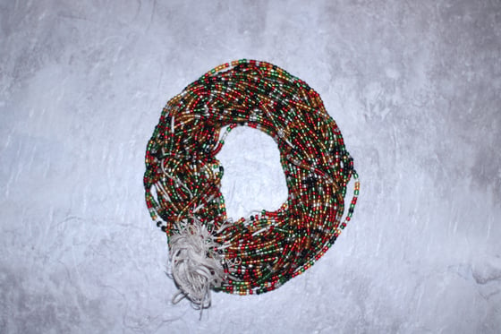 Image of Rasta Inspired Tie Waistbead 