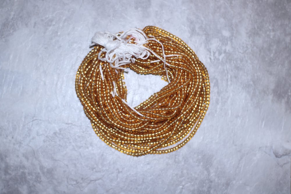 Image of Gold Tie Waistbead 