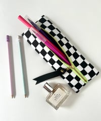Image 7 of Checkered pencil pouch 
