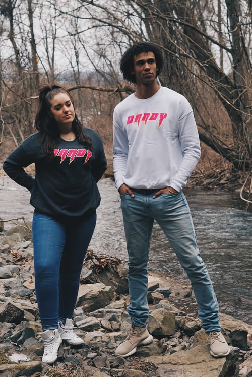 Image of Alpine White DANDY Unisex Lightning Sweatshirt