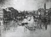 Image of The Rialto Bridge and Grand Canal, Venice, Italy