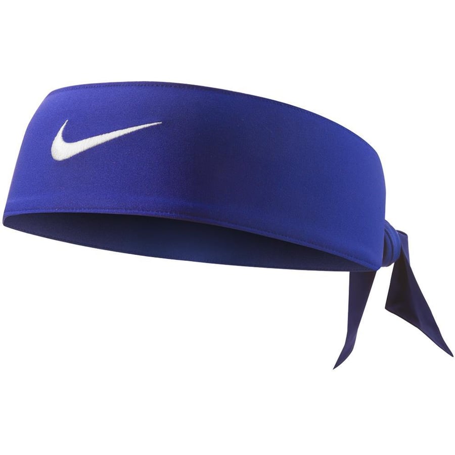 Image of Nike Basketball Headband Tie 2.0 - Game Royal/White