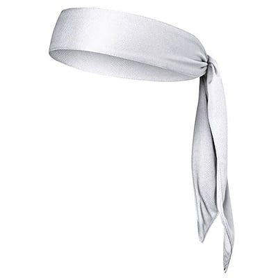 Image of Basketball Headband Tie - White