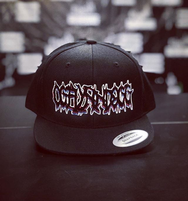 Image of black ogflynndogg heavy metal snapback cap