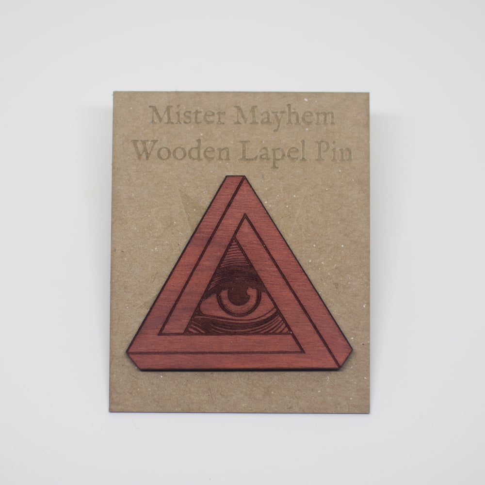 Image of Wooden Lapel Pin (All Seeing Eye)
