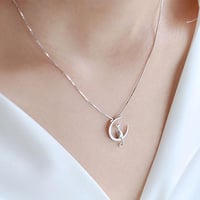 Beautiful Silver Cat On The Moon Necklace