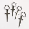 SHARP DAGGER MINI HOOPS