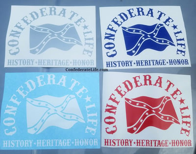 Image of Confederate Life Decal Flag